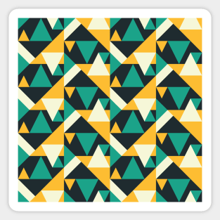 Triangle Geometric Abstract Modern Retro Pattern Sticker